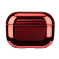 For AirPods Pro Electroplated PC Earphones Shockproof Protective Case(Red)