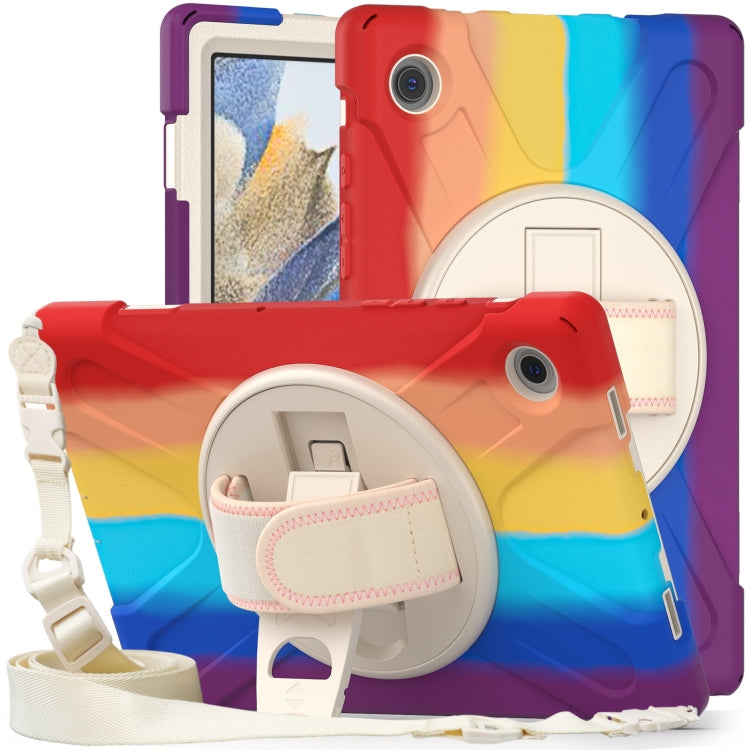 For Samsung Galaxy Tab A8 10.5 2021 Silicone  PC Tablet Case(Colorful Red)