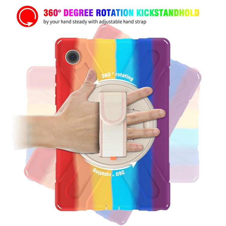 For Samsung Galaxy Tab A8 10.5 2021 Silicone  PC Tablet Case(Colorful Red)