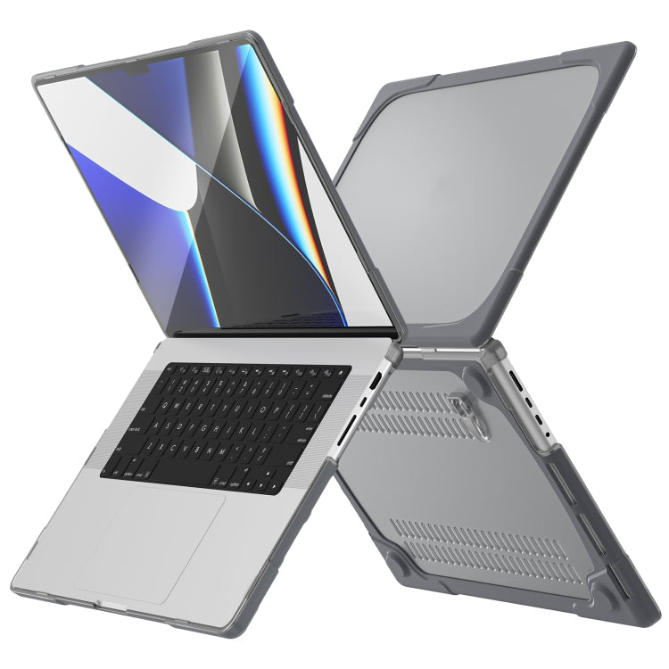 TPU + PC Two Color Laptop Protective Case For MacBook Pro 14.2 inch A2442 2021(Grey)