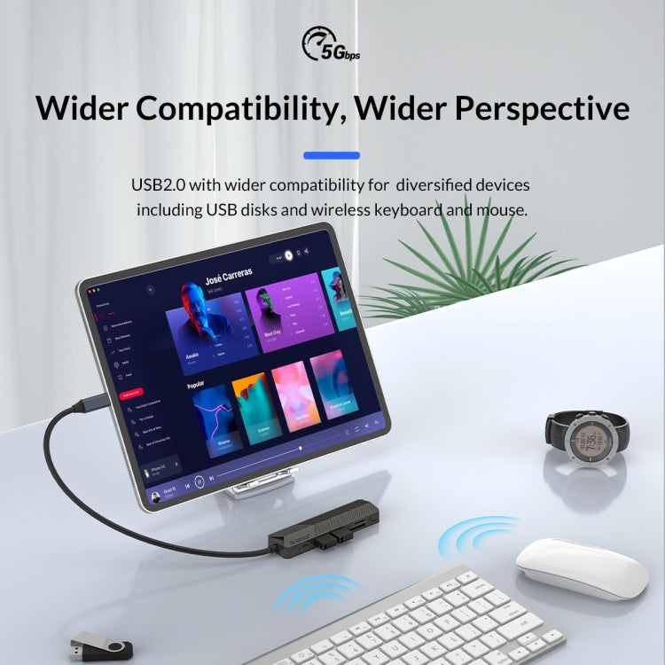 ORICO MDK-4P-GY-BP 4 In 1 Type-C / USB-C Multifunctional Docking Station(Grey)