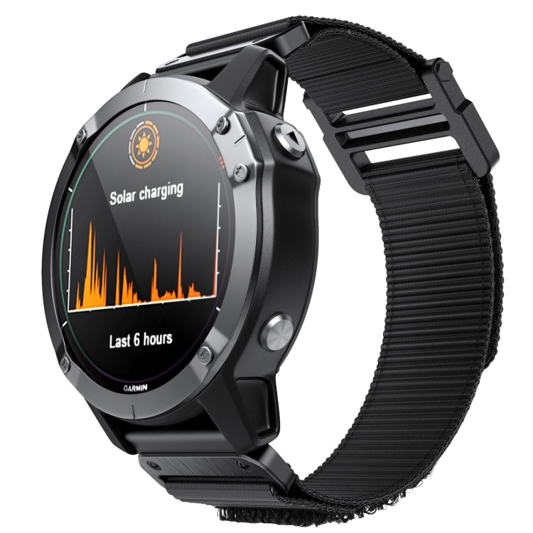 Hook And Loop Fastener Nylon Watchband, For Garmin Fenix 7X