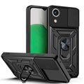 For Samsung Galaxy A03 Core Sliding Camera Cover Design TPU+PC Phone Case(Black)