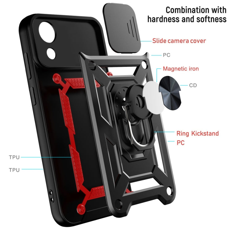 For Samsung Galaxy A03 Core Sliding Camera Cover Design TPU+PC Phone Case(Black)