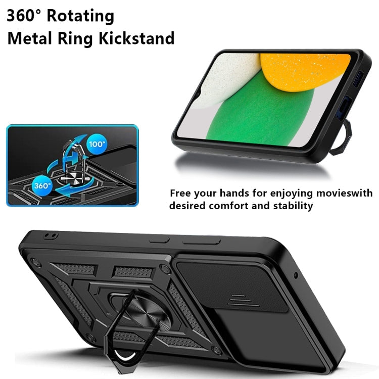 For Samsung Galaxy A03 Core Sliding Camera Cover Design TPU+PC Phone Case(Black)