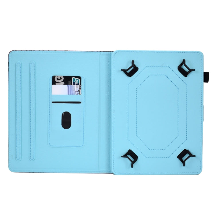 For 7 inch Tablet Electric Pressed TPU Leather Tablet Case(Green Flower)