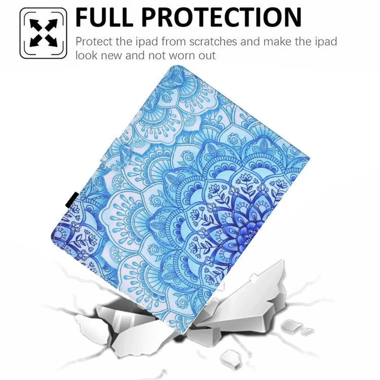For 7 inch Tablet Electric Pressed TPU Leather Tablet Case(Green Flower)