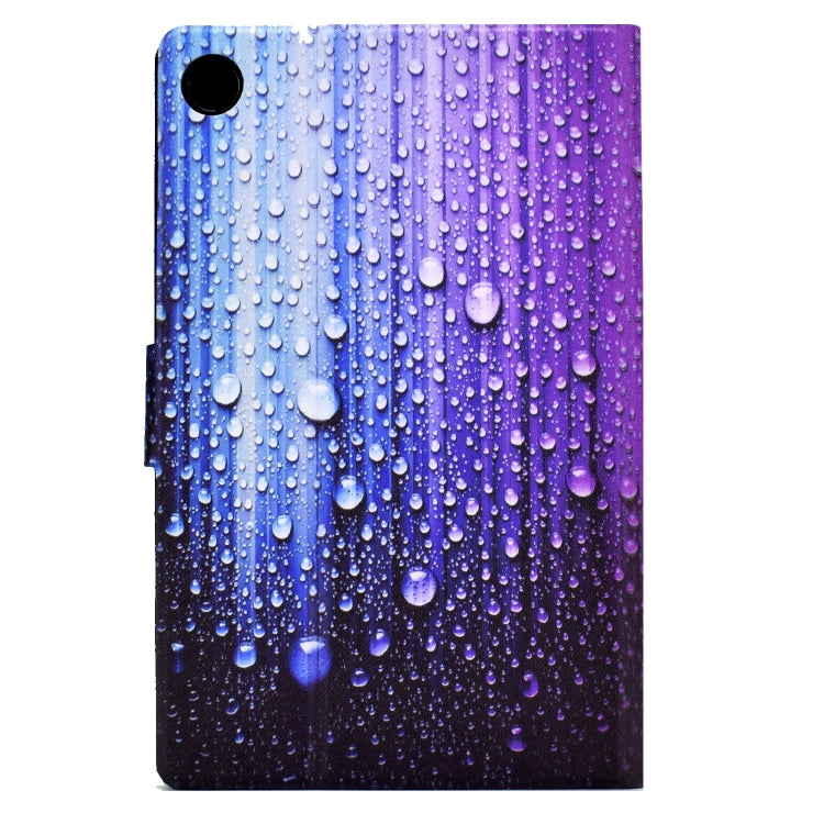 For Samsung Galaxy Tab A8 10.5 2021 Electric Pressed TPU Leather Tablet Case(Water Droplets)