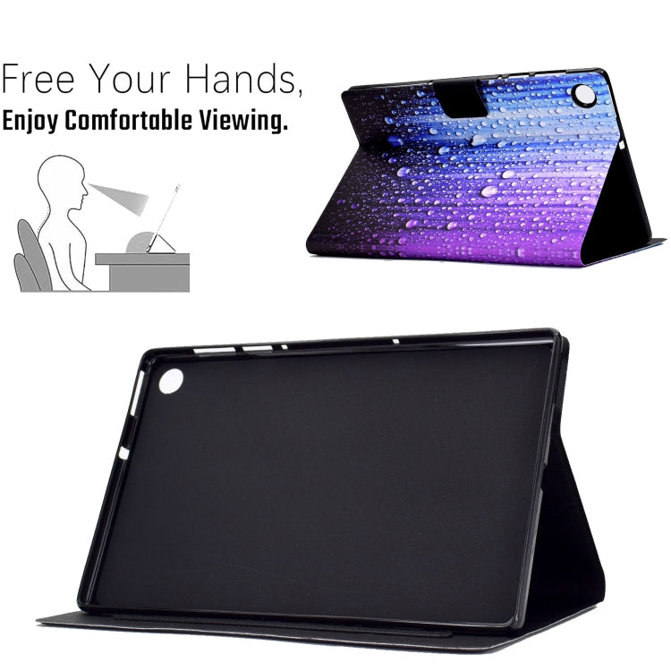 For Samsung Galaxy Tab A8 10.5 2021 Electric Pressed TPU Leather Tablet Case(Water Droplets)