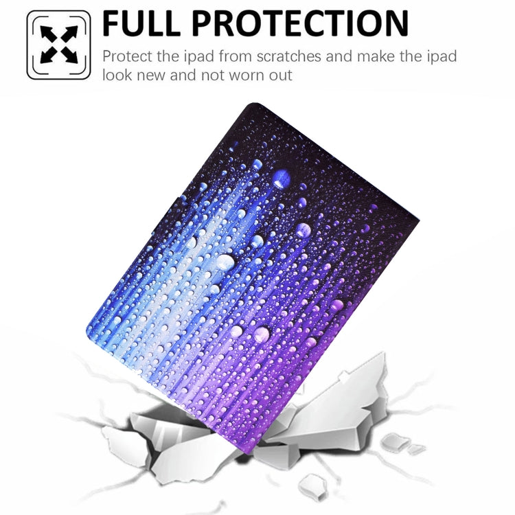 For Samsung Galaxy Tab A8 10.5 2021 Electric Pressed TPU Leather Tablet Case(Water Droplets)