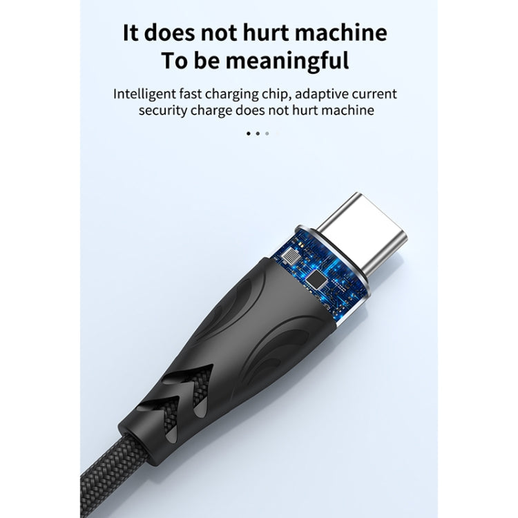 ADC-008 2 in 1 PD 30W USB + USB-C / Type-C to 8 Pin Flash Charge Data Cable, Cable Length:1m(Black Grey)
