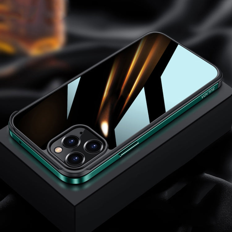 SULADA Metal Frame + Nano Glass + TPU Phone Case, For iPhone 13 Pro Max