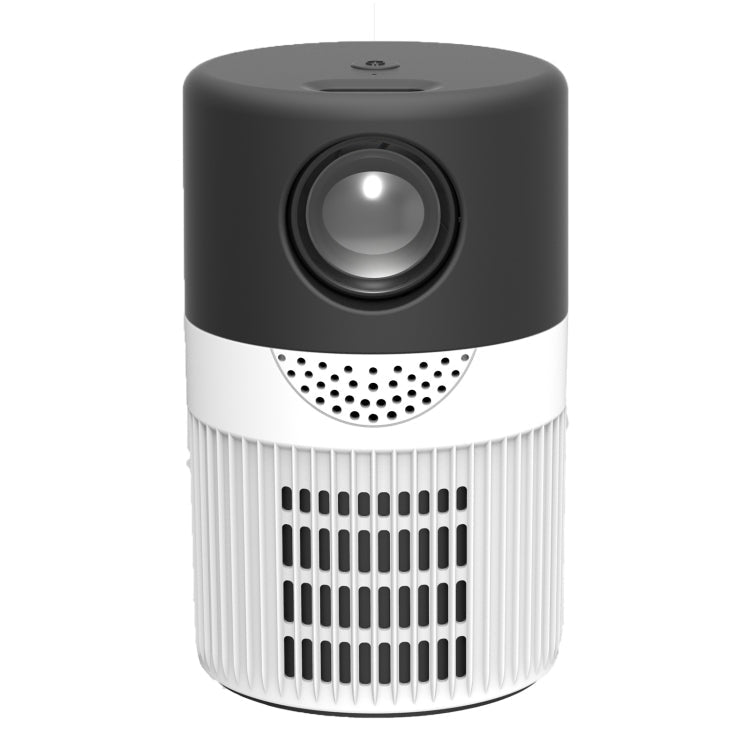 T400 100 inch Screen 3000 Lumens LED Mini Projector, Plug Type:US Plug(Black White)