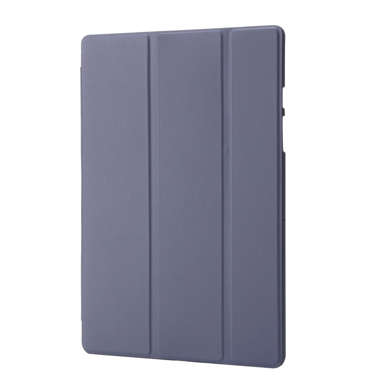 For Samsung Galaxy Tab A8 10.5 2021 TPU Three-fold Horizontal Flip Leather Case(Lavender Grey)