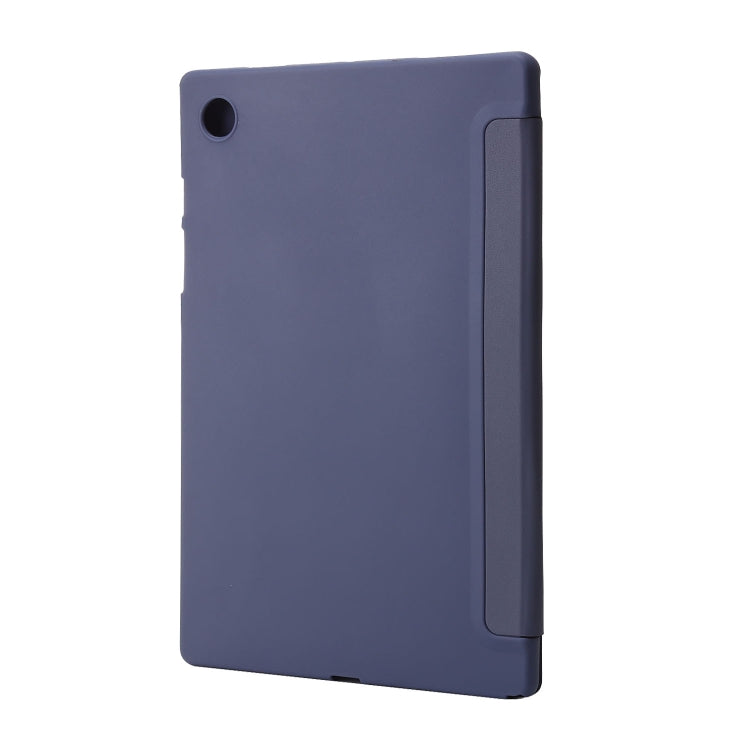 For Samsung Galaxy Tab A8 10.5 2021 TPU Three-fold Horizontal Flip Leather Case(Lavender Grey)