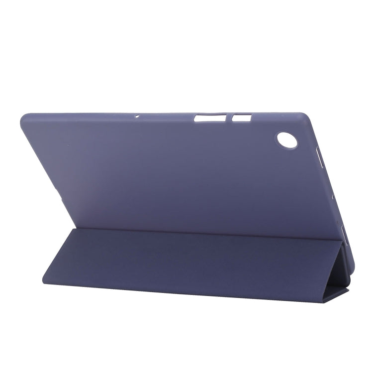 For Samsung Galaxy Tab A8 10.5 2021 TPU Three-fold Horizontal Flip Leather Case(Lavender Grey)