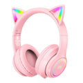 ONIKUMA B90 RGB Lighting Wireless Bluetooth Headphone (Pink)