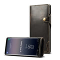 Denior Oil Wax Cowhide Magnetic Button Horizontal Flip Leather Case with Card Slots & Wallet, For Galaxy Note9, For Huawei Mate 20, For Galaxy S10, For Galaxy S10e, For Galaxy S10 Plus, For Galaxy Note 10