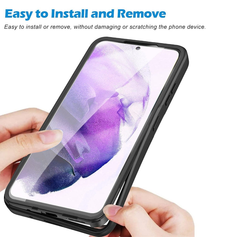 For Samsung Galaxy S22 5G Acrylic + TPU 360 Degrees Full Coverage Shockproof Phone Case(Black)