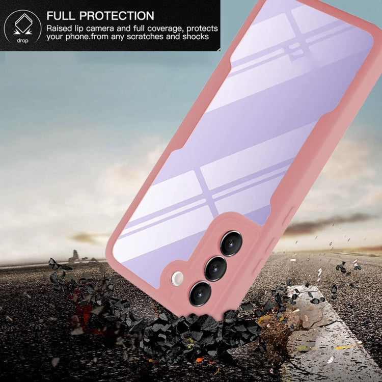 For Samsung Galaxy S22 5G Acrylic + TPU 360 Degrees Full Coverage Shockproof Phone Case(Black)