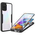 For Samsung Galaxy A21s Acrylic + TPU 360 Degrees Full Coverage Shockproof Phone Case(Black)