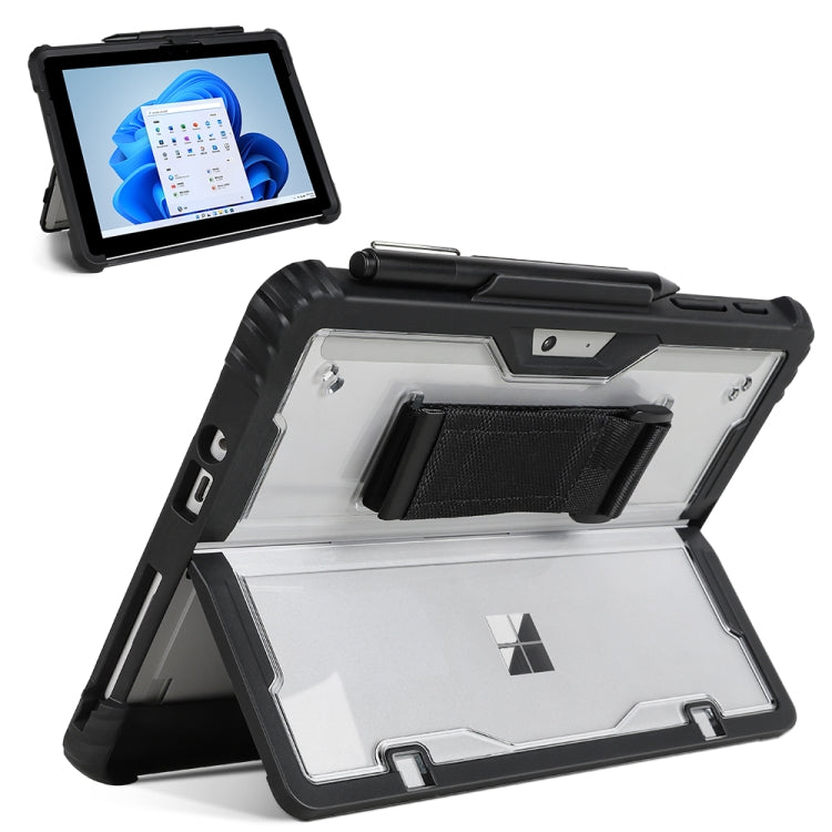 For MicroSoft Surface Pro 4 / 5 / 6 / 7 / 7+ Acrylic Transparent Hand Strap Laptop Case