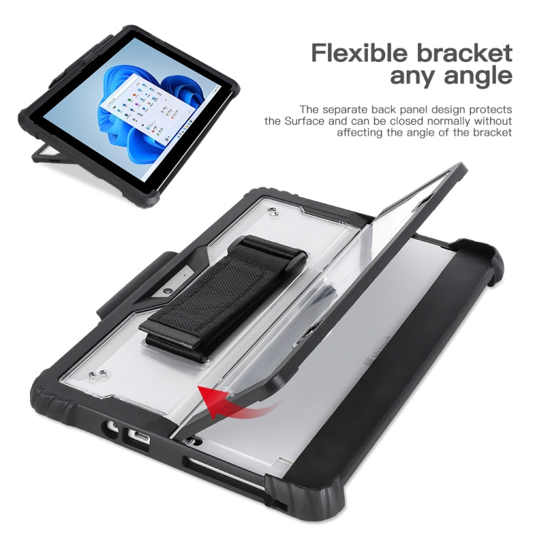 For MicroSoft Surface Pro 4 / 5 / 6 / 7 / 7+ Acrylic Transparent Hand Strap Laptop Case