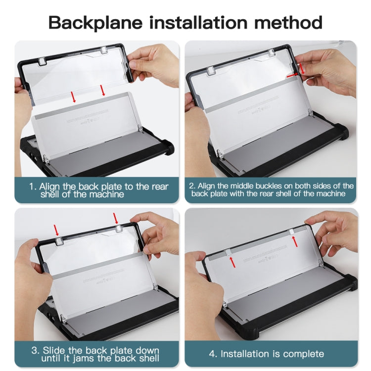 For MicroSoft Surface Pro 4 / 5 / 6 / 7 / 7+ Acrylic Transparent Hand Strap Laptop Case