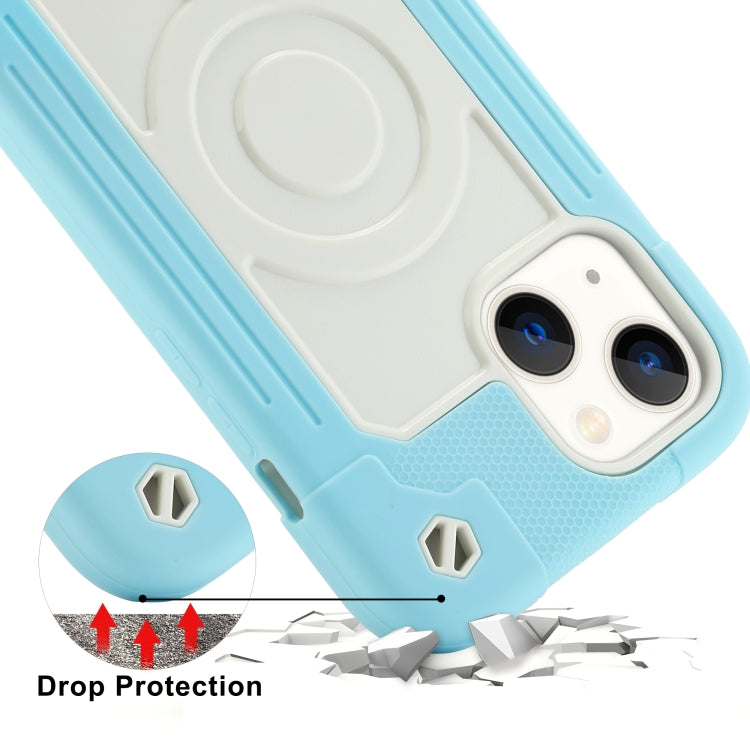 For iPhone 13 Colorful Magsafe Magnetic Phone Case(Ice Blue)