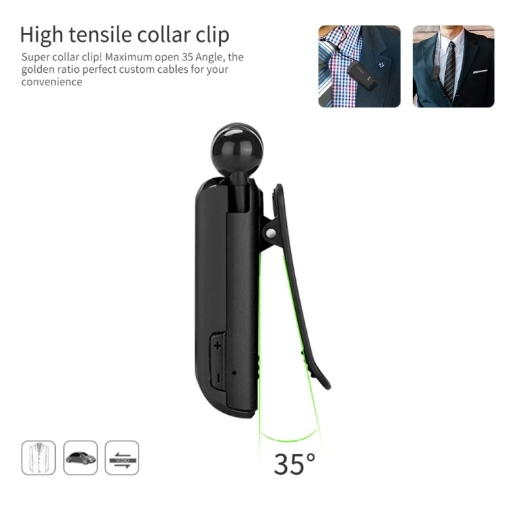 Fineblue F990 CVC6.0 Noise Reduction Lavalier Bluetooth Earphone, Support Vibration Reminder(Black)