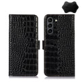 Crocodile Top Layer Cowhide Leather Phone Case, For Xiaomi 12 Pro, For Samsung Galaxy S22+ 5G, For Samsung Galaxy S22 Ultra 5G, For Samsung Galaxy S22 5G