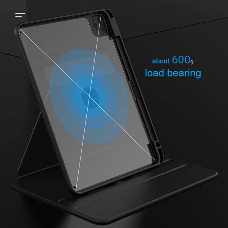 For iPad Pro 12.9 2022 / 2021 / 2020 / 2018 Mutural Jianshang Series Tablet Leather Smart Case(Black)