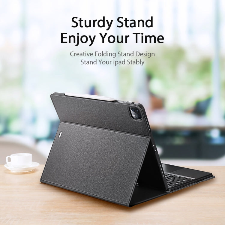 DUX DUCIS Bluetooth Keyboard Leather Case with Touchpad & Smart Sleep Function For iPad Pro 12.9 2020/2021/2022(Black)