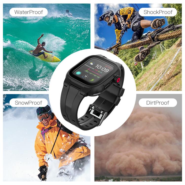 RedPepper TPU + PC + Silicone Waterproof Watch Case For Apple Watch Series 9 / 8 / 7 41mm, For Apple Watch Series 9 / 8 / 7 45mm