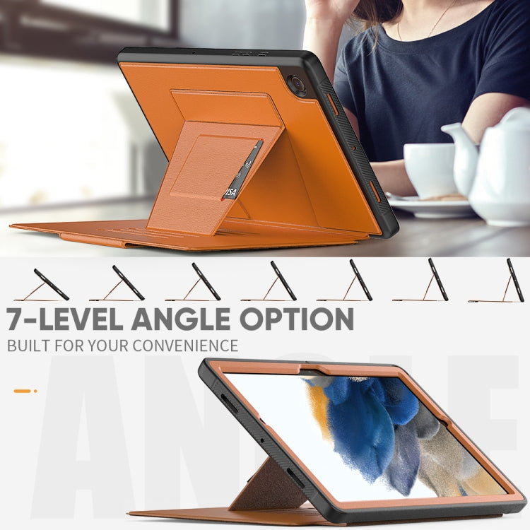 For Samsung Galaxy Tab A8 10.5 2021 Smart B Magnetic Leather Tablet Case(Brown)