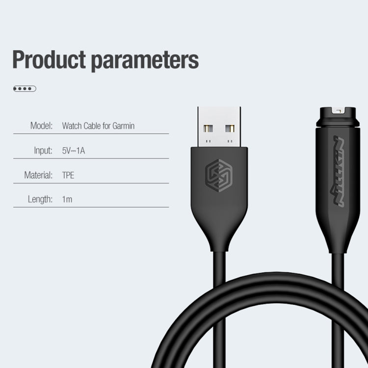 Smart Watch Charging Data Cable for Garmin, Cable Length: 1m