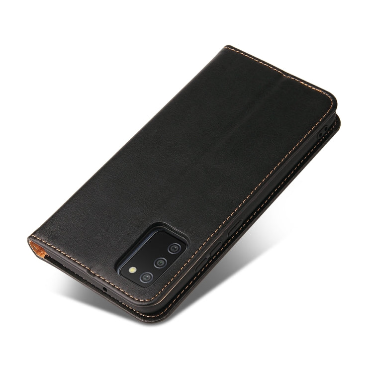 Fierre Shann PU Genuine Leather Texture Leather Phone Case, For Samsung Galaxy A02s, For Samsung Galaxy A13 5G, For Samsung Galaxy A33 5G, For Samsung Galaxy A53 5G, For Samsung Galaxy A73 5G, For Samsung Galaxy S21 FE 5G