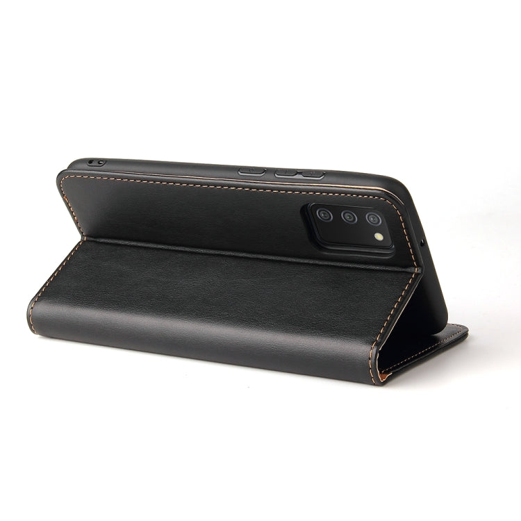 Fierre Shann PU Genuine Leather Texture Leather Phone Case, For Samsung Galaxy A02s, For Samsung Galaxy A13 5G, For Samsung Galaxy A33 5G, For Samsung Galaxy A53 5G, For Samsung Galaxy A73 5G, For Samsung Galaxy S21 FE 5G