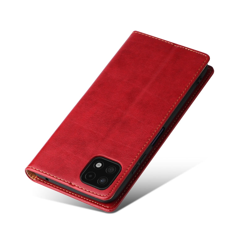 Fierre Shann PU Genuine Leather Texture Leather Phone Case, For Samsung Galaxy A22 5G