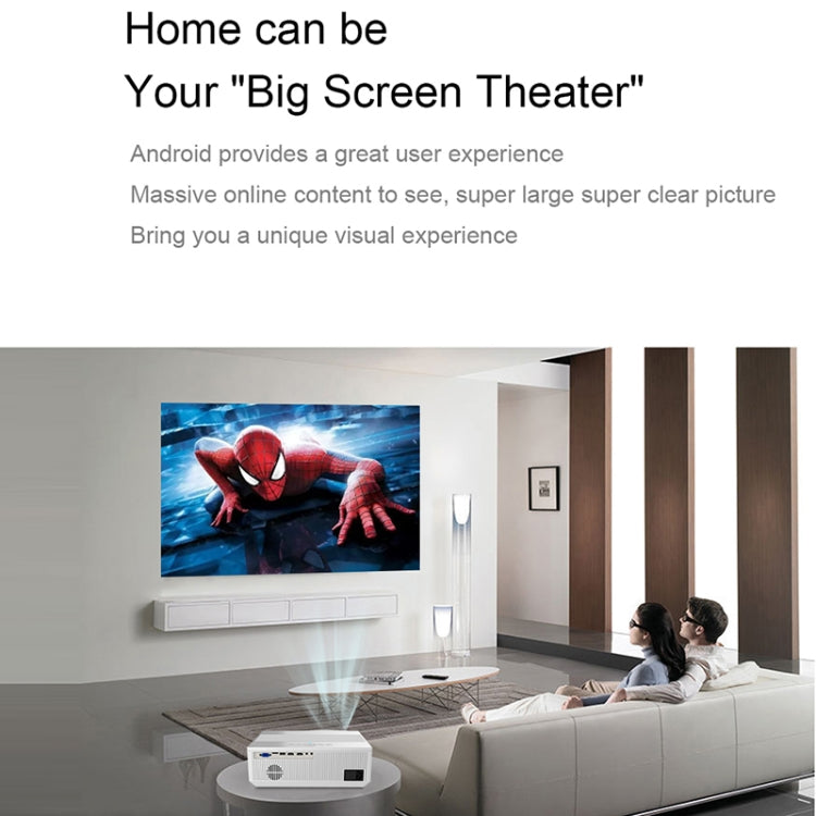 E600S 1920x1080P 400ANSI LCD LED Smart Projector, Same Screen Version, Plug Type:AU Plug
