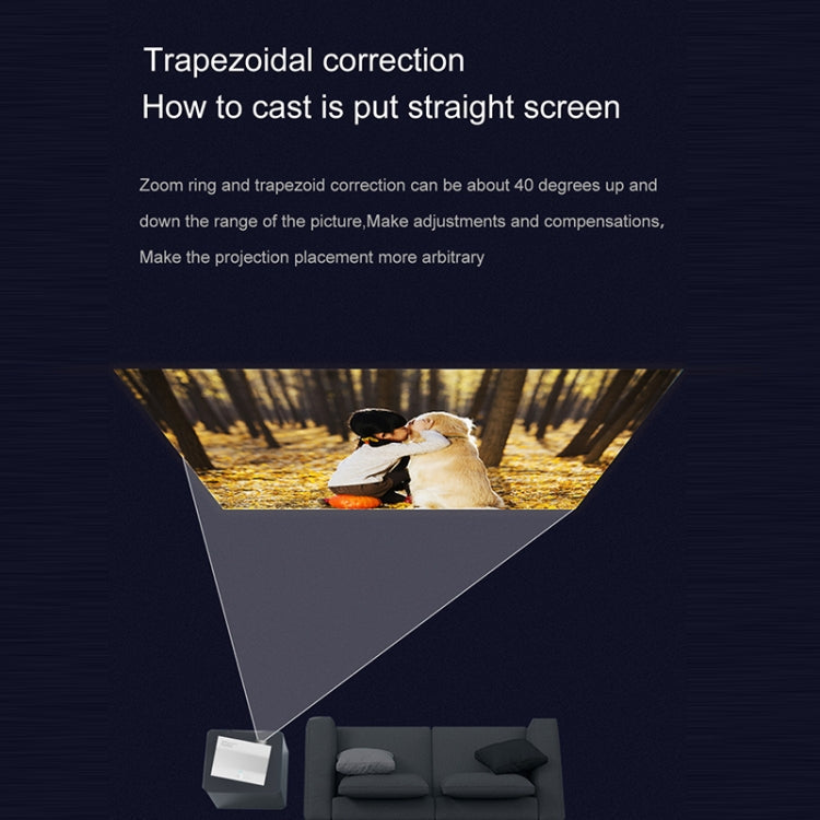 E600S 1920x1080P 400ANSI LCD LED Smart Projector, Same Screen Version, Plug Type:AU Plug