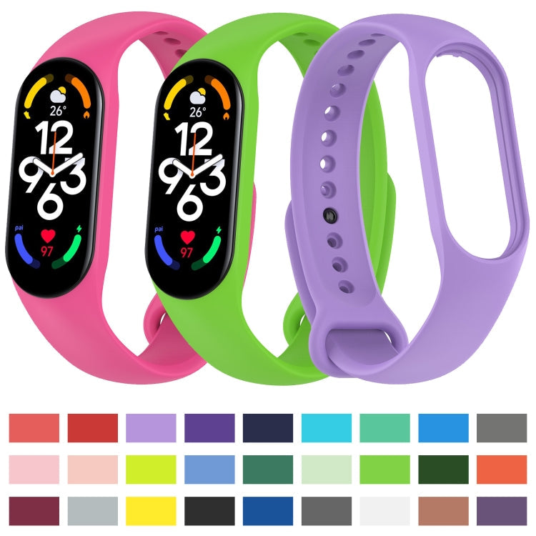 For Xiaomi Mi Band 7 / 7NFC / 6 / 6 NFC / 5 / 5 NFC / Amazfit Band 5 Official Silicone Watch Band(Black)