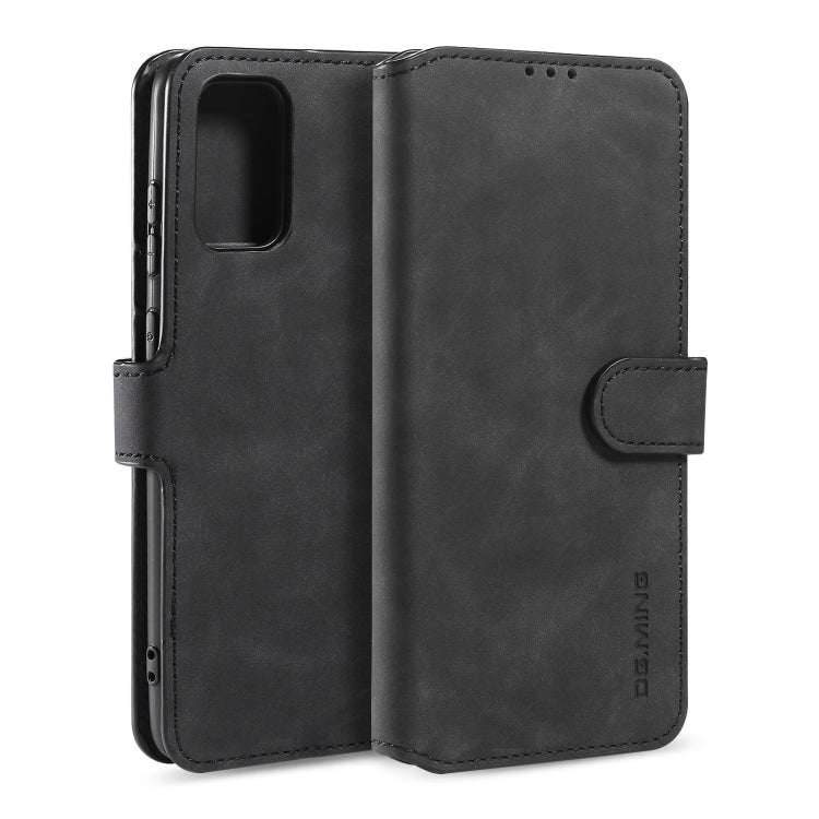 For Galaxy S20+ DG.MING Retro Oil Side Horizontal Flip Case with Holder & Card Slots & Wallet(Black)
