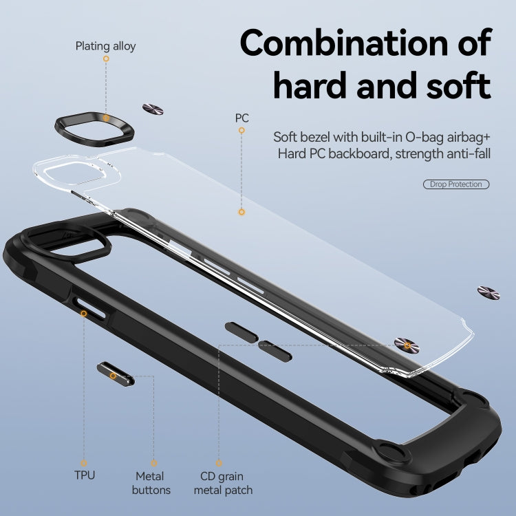 For iPhone SE 2022 / SE 2020 / 8 / 7 TPU + PC Lens Protection Phone Case(Black)