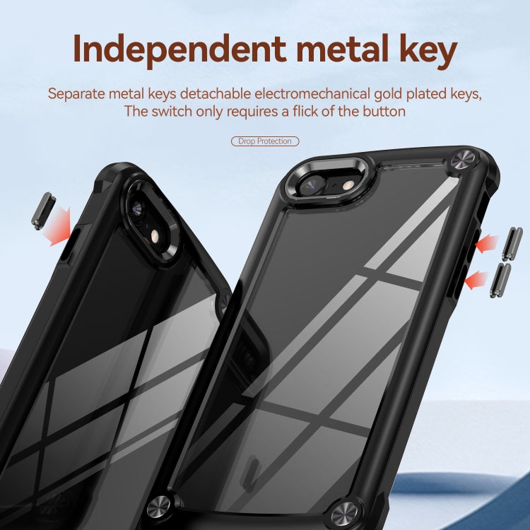 For iPhone SE 2022 / SE 2020 / 8 / 7 TPU + PC Lens Protection Phone Case(Black)