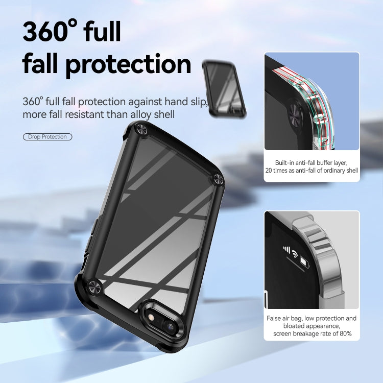 For iPhone SE 2022 / SE 2020 / 8 / 7 TPU + PC Lens Protection Phone Case(Black)