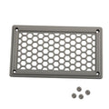 A6790 198x114mm Grey Rectangle Louvered Ventilation Plastic Venting Panel Cover, 198x114mm