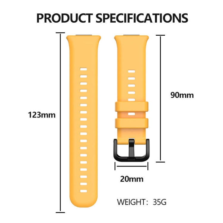 For Huawei Watch Fit 2 Solid Color Silicone Watch Band(Orange)