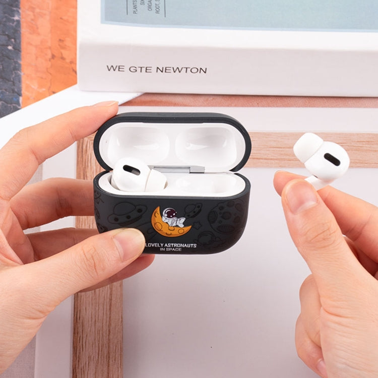 Wireless Earphone TPU Protective Case For AirPods Pro(White Meteorite Astronaut)