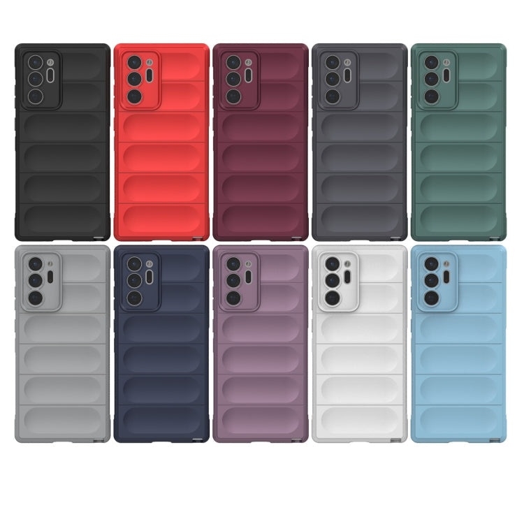 For Samsung Galaxy Note20 Ultra Magic Shield TPU + Flannel Phone Case(Purple)